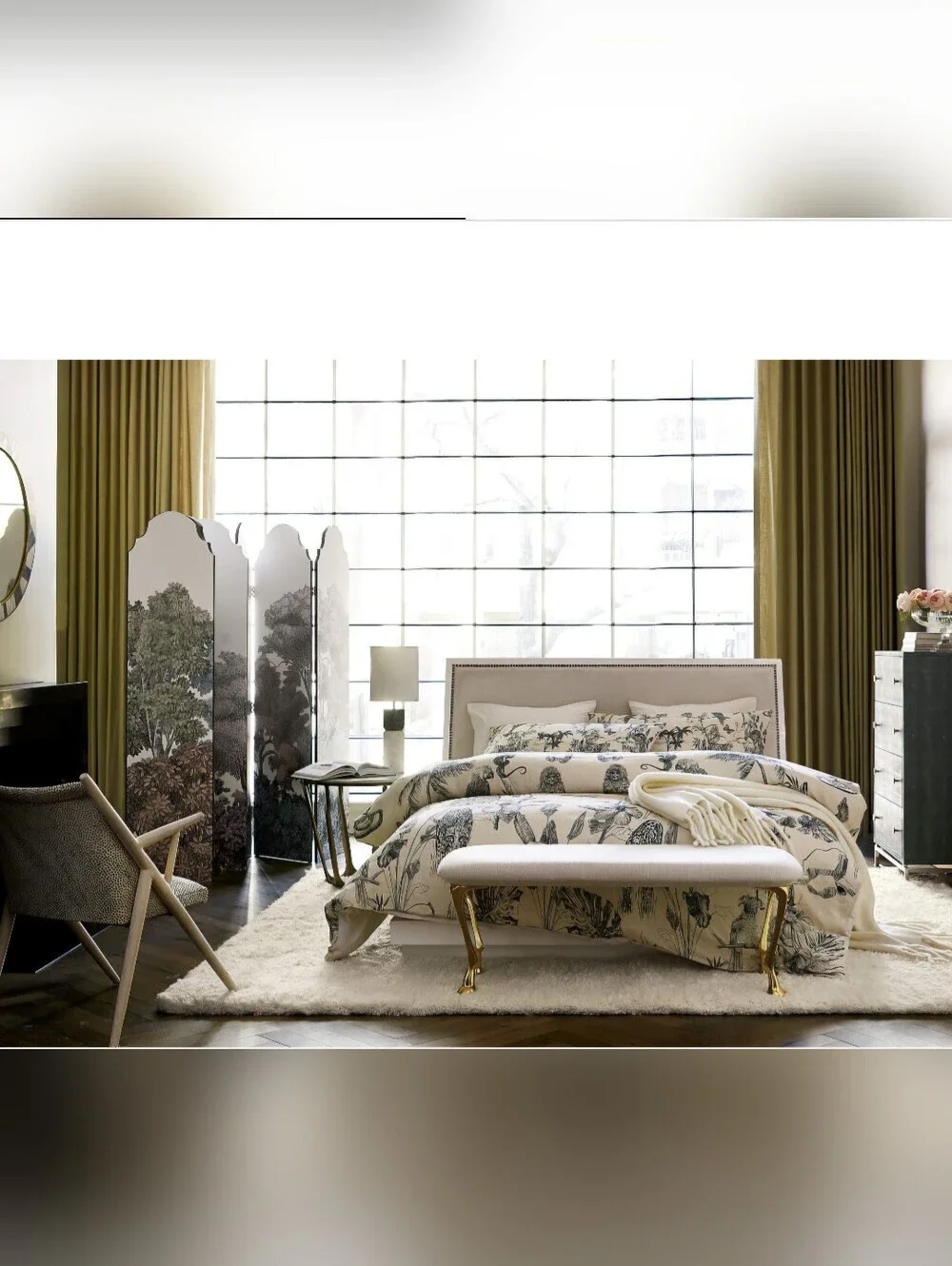 Exclusive Best seller Midnight Jungle Linen King Duvet Cover,$329.00